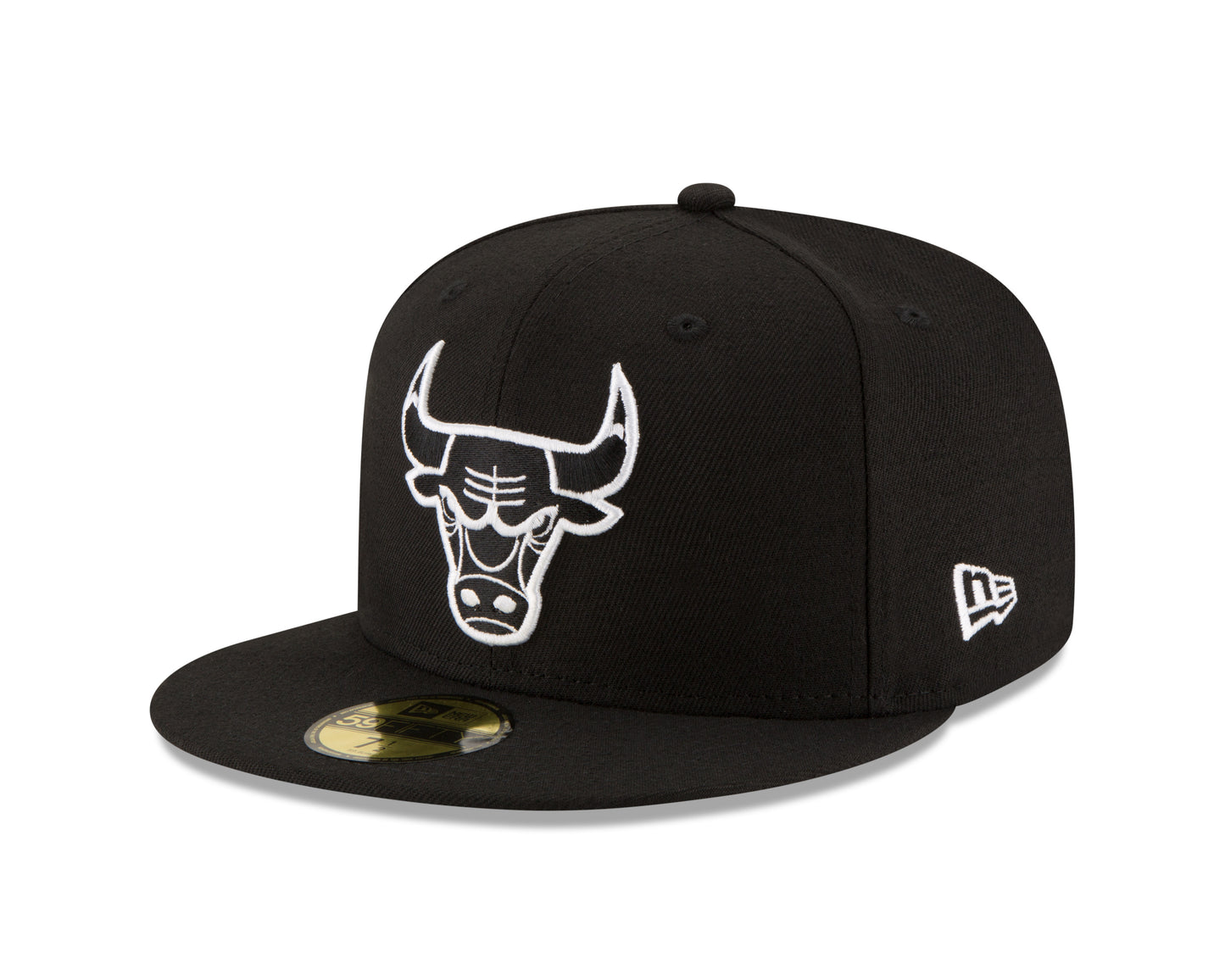 Men's NBA Chicago Bulls Black/White 59Fifty Fitted Hat