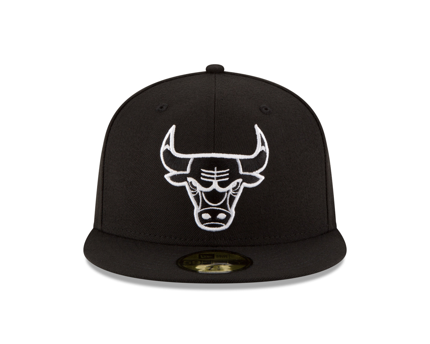 Men's NBA Chicago Bulls Black/White 59Fifty Fitted Hat