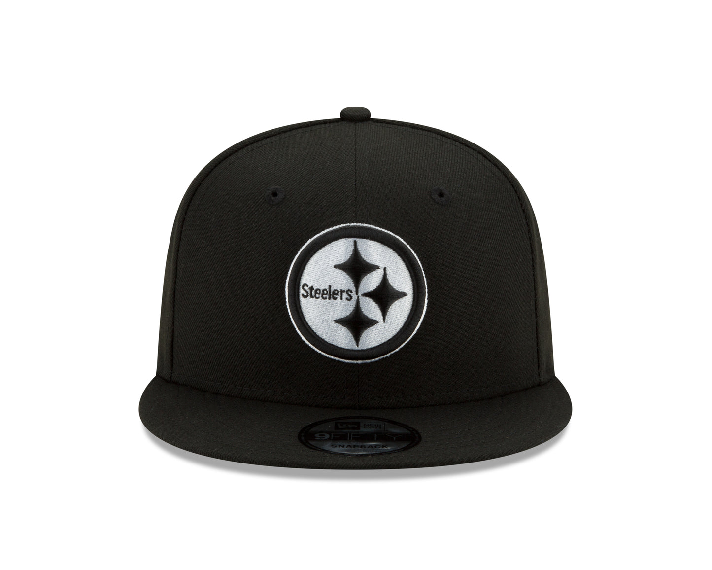 Pittsburgh Steelers New Era Black and White Basic 9FIFTY Snapback Hat