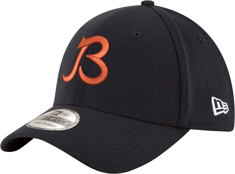 Chicago Bears New Era Gridiron Classic B Navy 39THIRTY Flex Hat