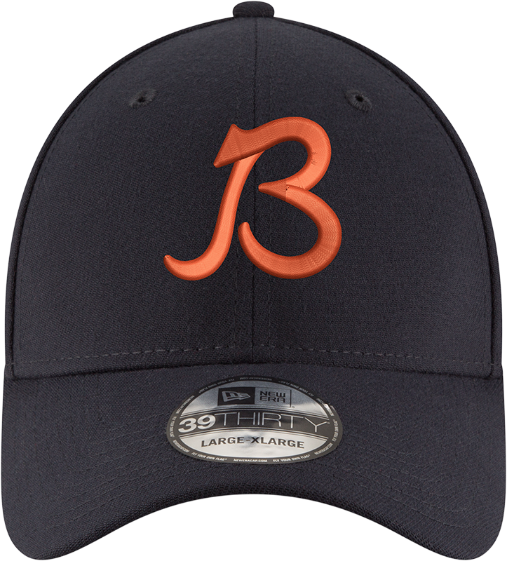 Chicago Bears New Era Gridiron Classic B Navy 39THIRTY Flex Hat