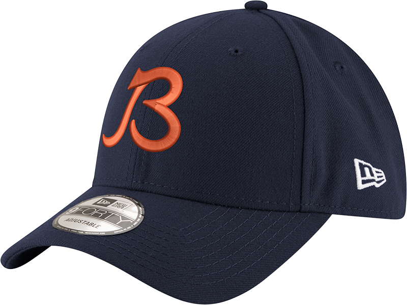 Chicago Bears New Era Navy Classic B Logo 9FORTY Adjustable Hat