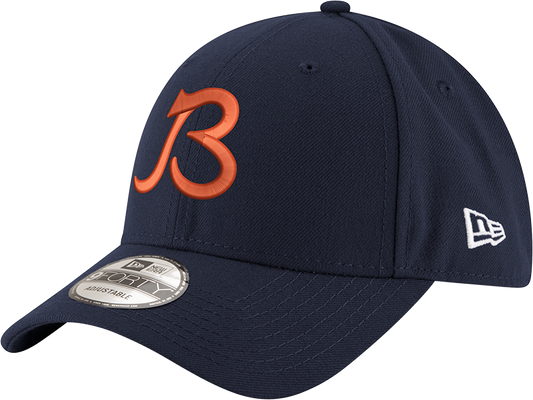 Chicago Bears New Era Navy Classic B Logo 9FORTY Adjustable Hat
