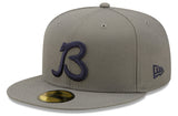 Chicago Bears "B" Logo Storm Gray New Era 59FIFTY Fitted Hat - Pro Jersey Sports