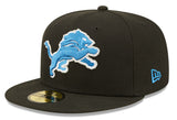 Men's Detroit Lions New Era Basic Black 59FIFTY Fitted Hat - Pro Jersey Sports