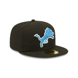 Men's Detroit Lions New Era Basic Black 59FIFTY Fitted Hat - Pro Jersey Sports