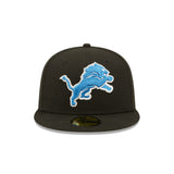 Men's Detroit Lions New Era Basic Black 59FIFTY Fitted Hat - Pro Jersey Sports