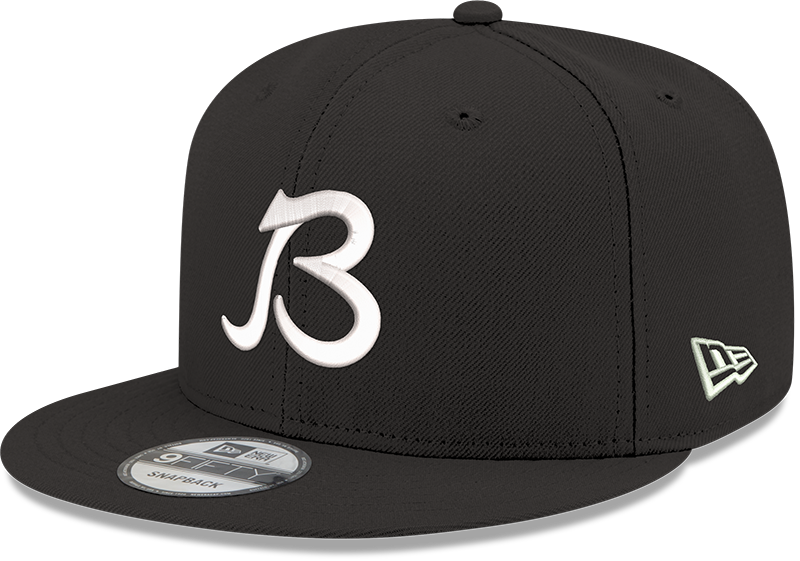 Mens Chicago Bears New Era Black B Logo 9FIFTY Snapback Hat