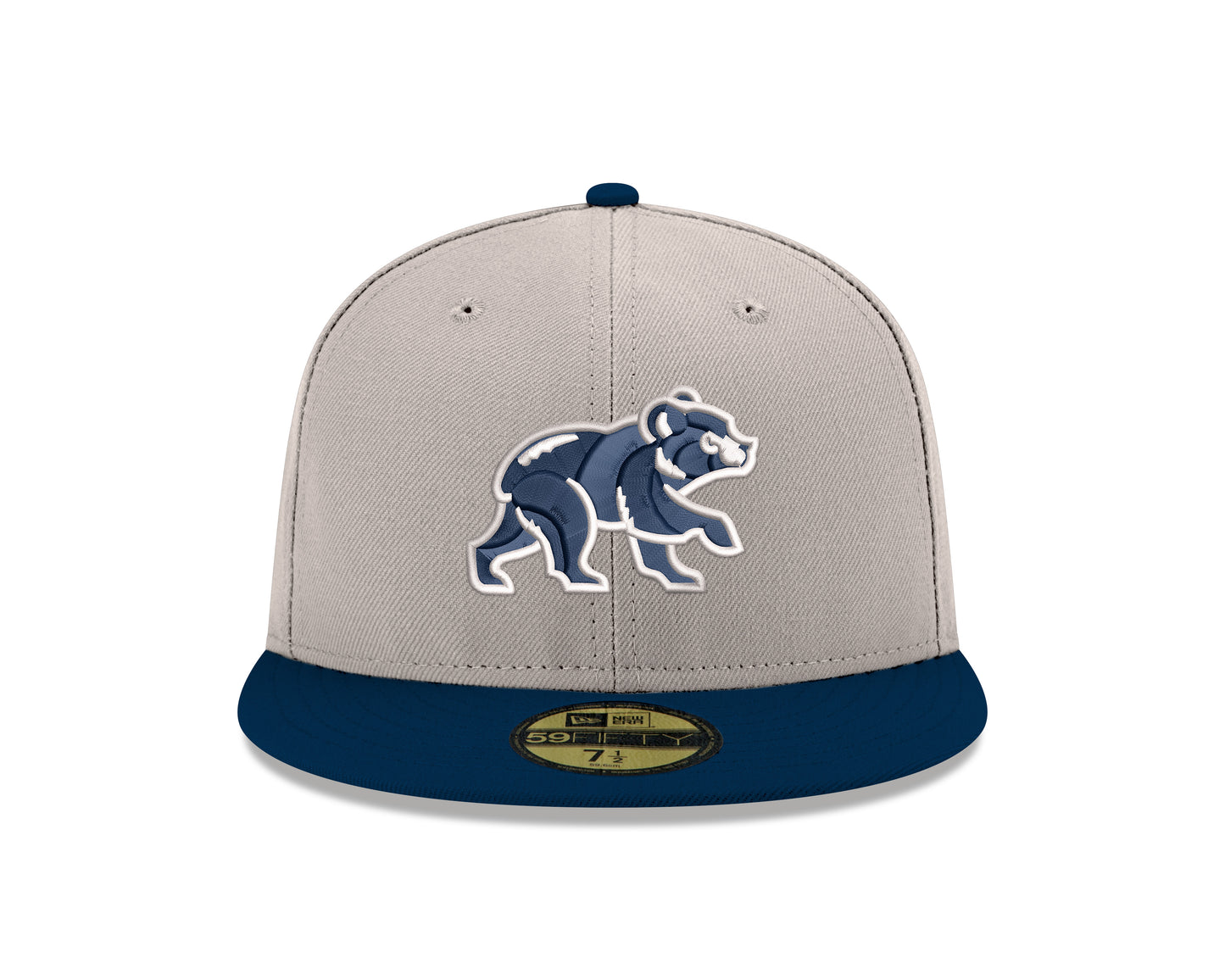 Chicago Cubs Stone/Navy Spring Training Bear New Era 59FIFTY Fitted Hat