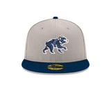 Chicago Cubs Stone/Navy Spring Training Bear New Era 59FIFTY Fitted Hat - Pro Jersey Sports