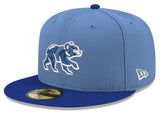 Chicago Cubs Sky Blue/Royal Spring Training Bear New Era 59FIFTY Fitted Hat - Pro Jersey Sports