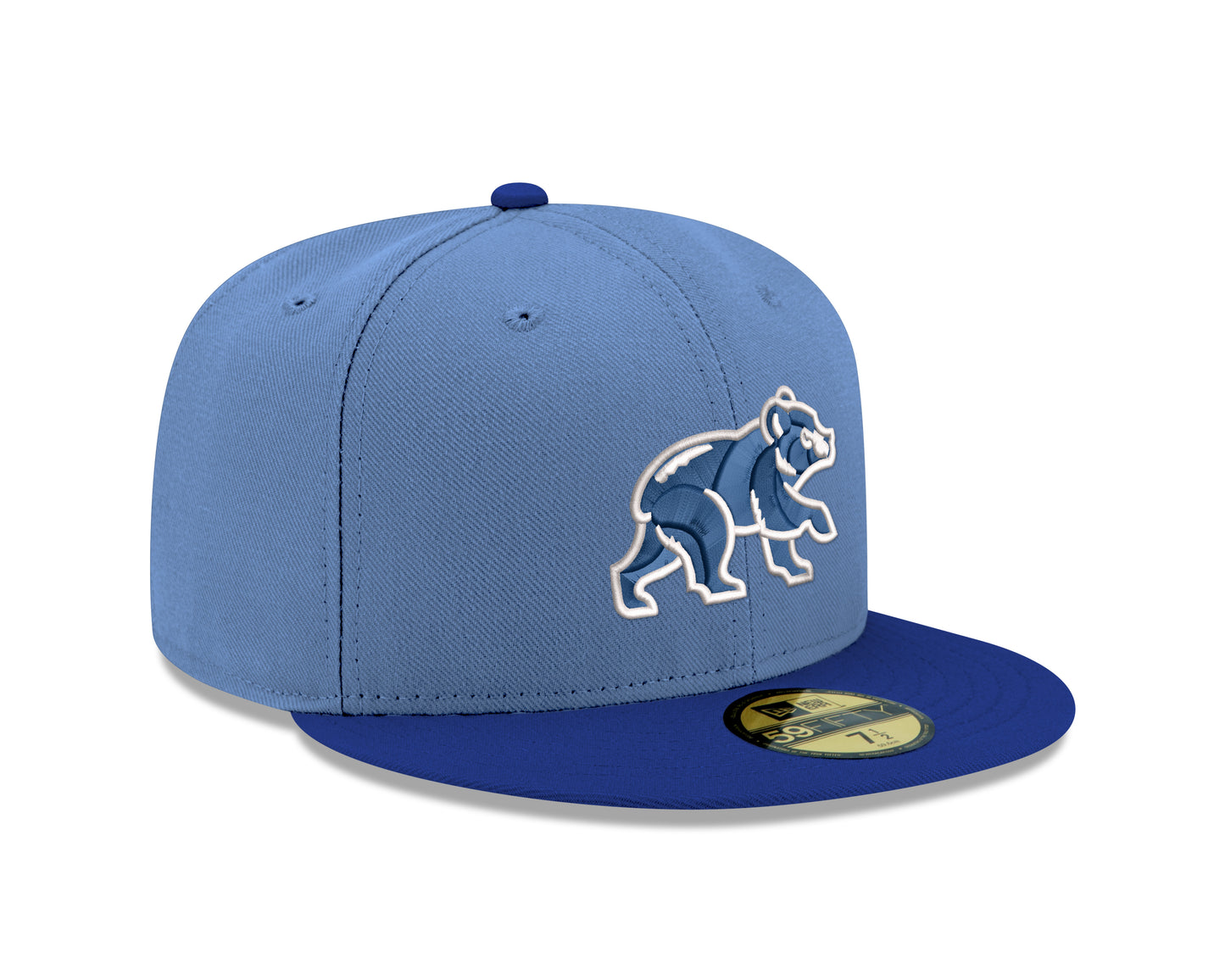Chicago Cubs Sky Blue/Royal Spring Training Bear New Era 59FIFTY Fitted Hat