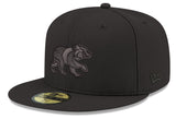 Chicago Cubs Tonal Black On Black Spring Training Bear New Era 59FIFTY Fitted Hat - Pro Jersey Sports