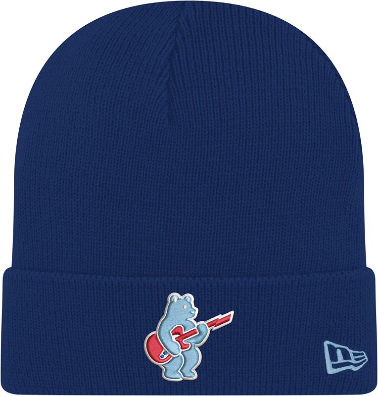 Chicago Cubs New Era Navy Guitar Bear Cuffed Knit Hat - Pro Jersey Sports