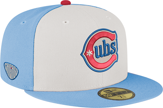 Men's Chicago Cubs New Era Chrome/ Sky Blue Alternate 59FIFTY Fitted Hat - Pro Jersey Sports