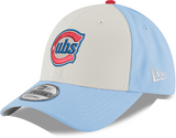 Youth Chicago Cubs Alternate 2 9FORTY Adjustable Chrome/Sky Blue Cap By New Era - Pro Jersey Sports