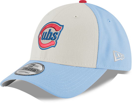 Youth Chicago Cubs Alternate 2 9FORTY Adjustable Chrome/Sky Blue Cap By New Era - Pro Jersey Sports