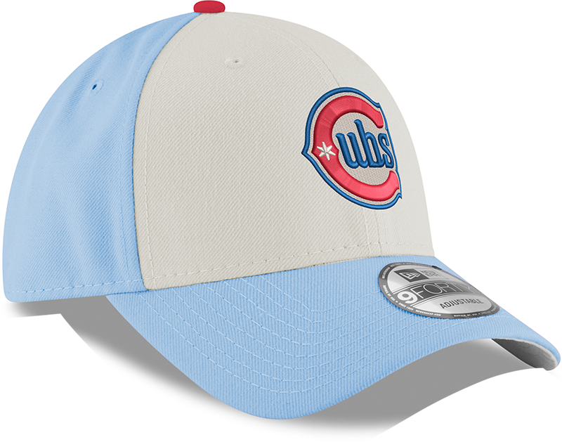 Youth Chicago Cubs Alternate 2 9FORTY Adjustable Chrome/Sky Blue Cap By New Era - Pro Jersey Sports