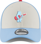 Youth Chicago Cubs Guitar Bear Alternate 9FORTY Adjustable Chrome/Sky Blue Cap By New Era - Pro Jersey Sports