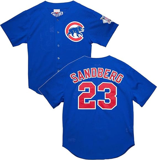 Mitchell & Ness Ryne Sandberg Chicago Cubs 1997 Authentic BP Button Down Jersey - Pro Jersey Sports