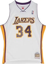 Youth Los Angeles Lakers Shaquille O`Neal Mitchell & Ness White 2002-03 Hardwood Classics Swingman Jersey - Pro Jersey Sports