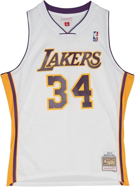 Youth Los Angeles Lakers Shaquille O`Neal Mitchell & Ness White 2002-03 Hardwood Classics Swingman Jersey - Pro Jersey Sports