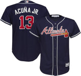 Youth Ronald Acuna Jr. Atlanta Braves Alternate Blue Replica MLB Branded Jersey - Pro Jersey Sports