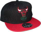 Men's Chicago Bulls Mitchell & Ness Hardwood Classics 2 Tone Black/Red Reload 2.0 Dynasty Fitted Hat - Pro Jersey Sports