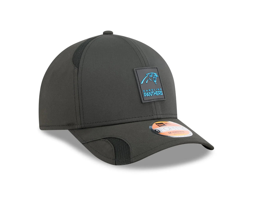 Men's Carolina Panthers New Era Black 2025 NFL Sideline Heat 9FORTY M-Crown Adjustable Hat - Pro Jersey Sports