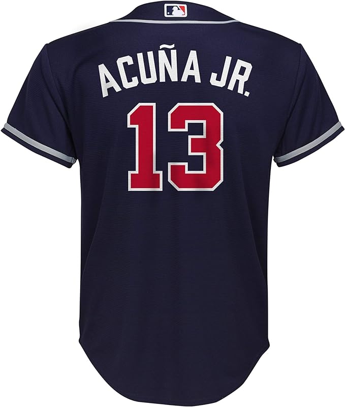 Youth Ronald Acuna Jr. Atlanta Braves Alternate Blue Replica MLB Branded Jersey - Pro Jersey Sports