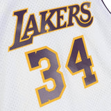 Youth Los Angeles Lakers Shaquille O`Neal Mitchell & Ness White 2002-03 Hardwood Classics Swingman Jersey - Pro Jersey Sports