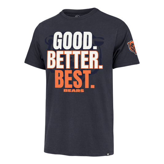 Men's Chicago Bears "Good Better Best" Navy Regional Club Tee