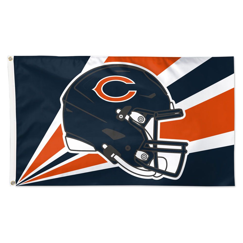 Chicago Bears 3x5 Orange Burst Deluxe Flag