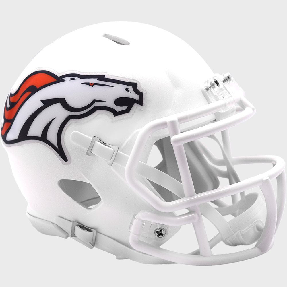 Denver Broncos 24 White Alternate Speed Mini Helmet - Pro Jersey Sports