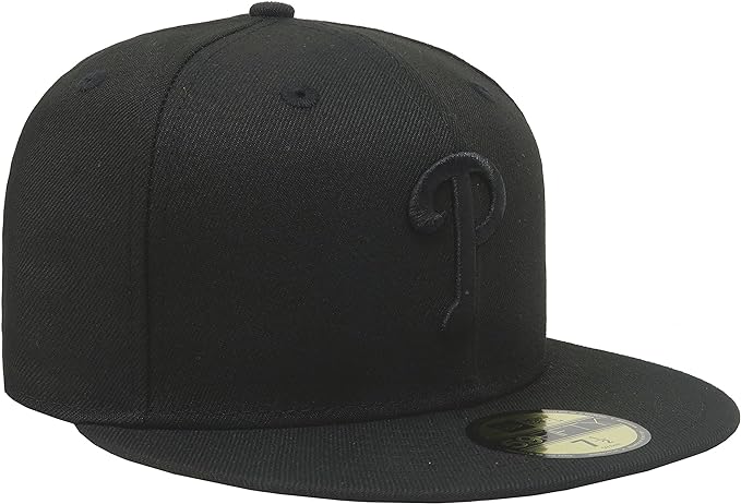Men's Philadelphia Phillies Tonal Black On Black 59FIFTY Fitted Hat