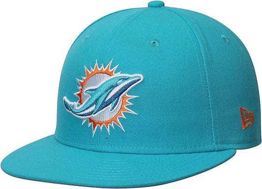 Men's Miami Dolphins New Era Teal Breeze Basic 59FIFTY Fitted Hat