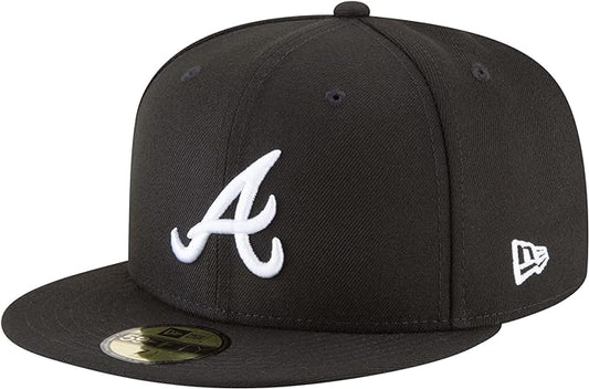 Atlanta Braves Basic Black New Era 59Fifty Fitted Hat