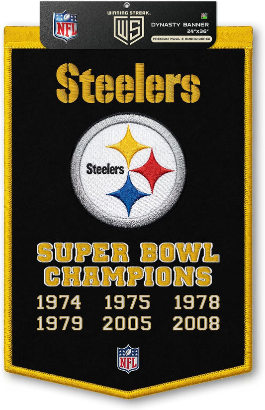 NFL Pittsburgh Steelers Dynasty Banner 24" by 36"