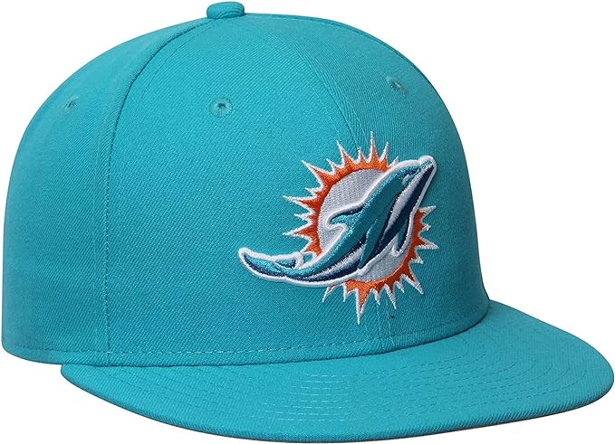 Men's Miami Dolphins New Era Teal Breeze Basic 59FIFTY Fitted Hat