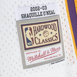 Youth Los Angeles Lakers Shaquille O`Neal Mitchell & Ness White 2002-03 Hardwood Classics Swingman Jersey - Pro Jersey Sports