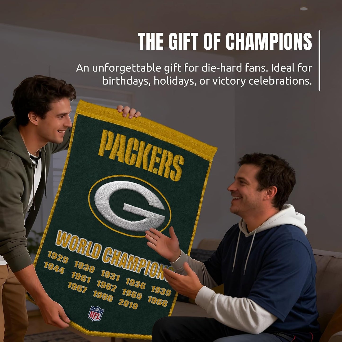 NFL Green Bay Packers Heritage Banner Wall Decor 24" x 36"