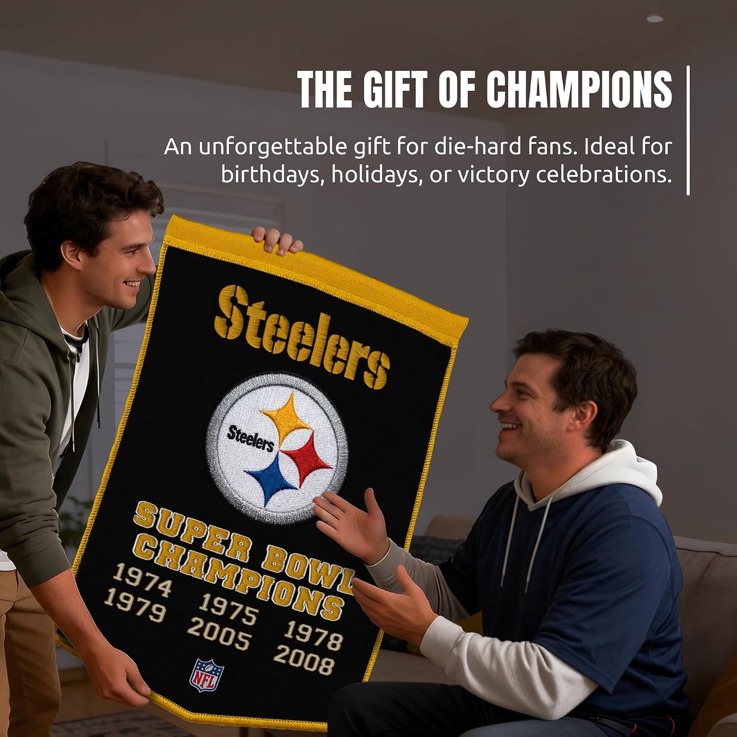 NFL Pittsburgh Steelers Dynasty Banner 24" by 36"