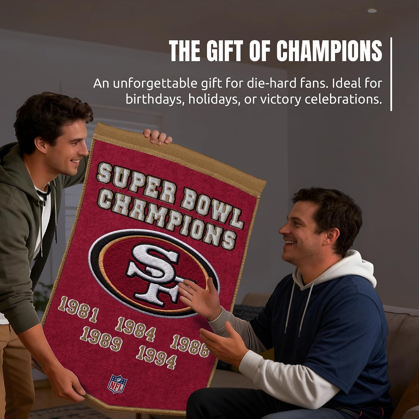 NFL San Francisco 49ers Dynasty Banner 24" by 36"