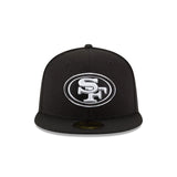 Men's San Francisco 49ers New Era Black & White 59FIFTY Fitted Hat - Pro Jersey Sports