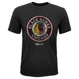 CCM Chicago Blackhawks Youth Black Vintage Logo Tee - Pro Jersey Sports