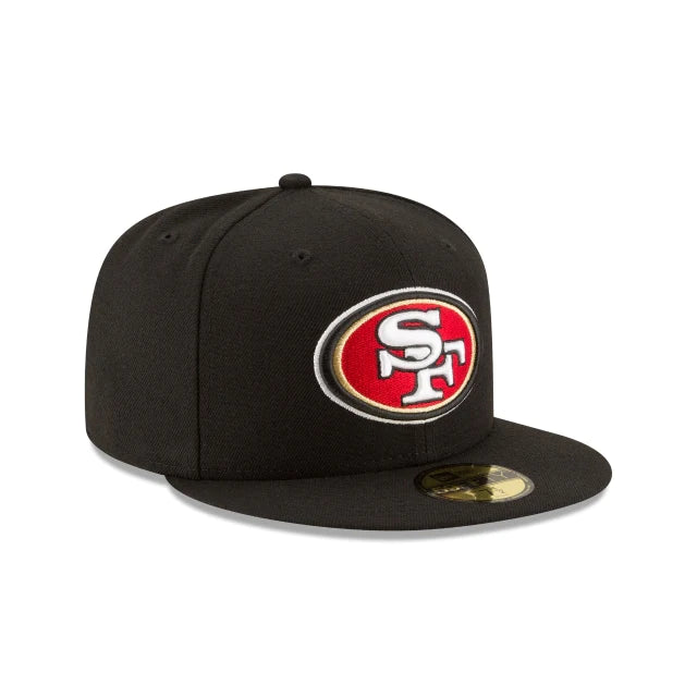 Men's San Francisco 49ers New Era Black Basic 59FIFTY Fitted Hat