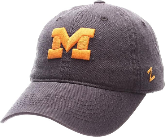 Men's Zephyr Michigan Wolverines Scolarship Navy Slouch Adjustable Hat