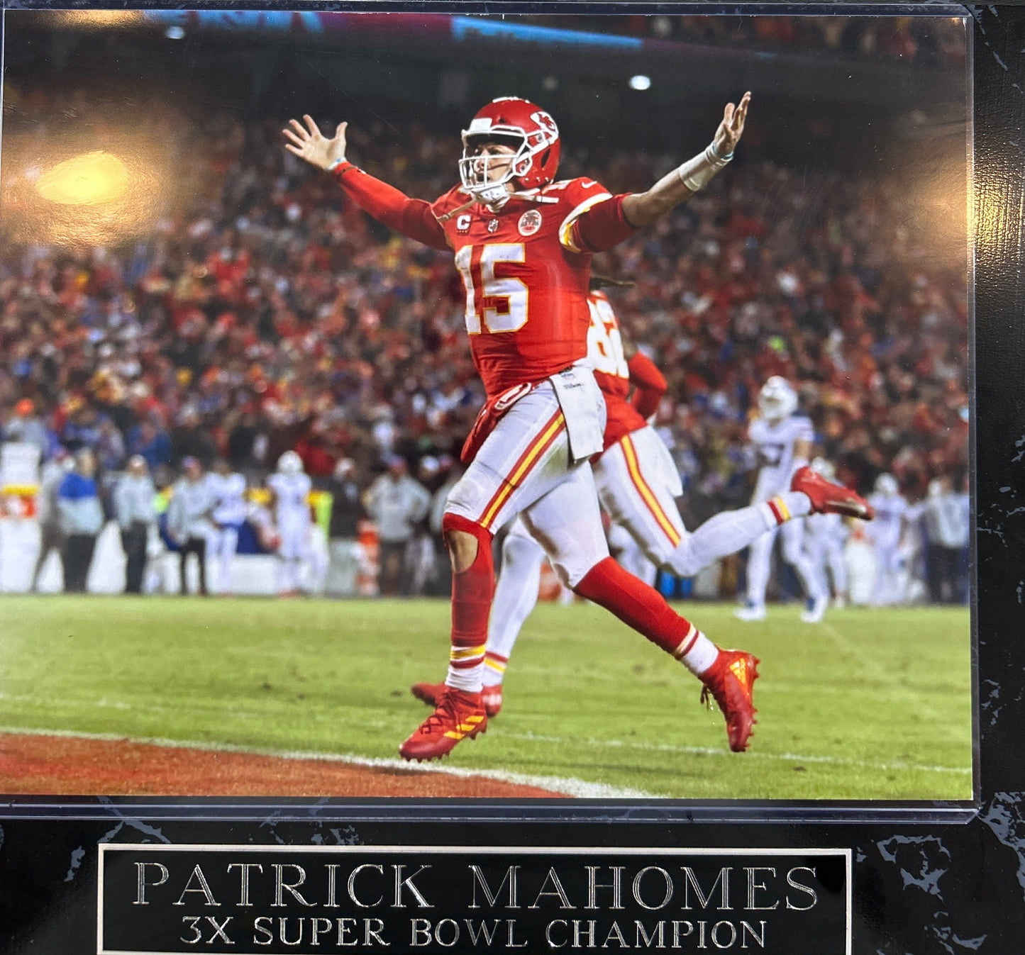 Kansas City Chiefs Patrick Mahomes "3X Super Bowl Champions" Photo Plaque