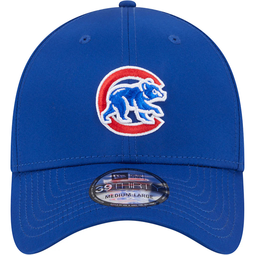 MLB Chicago Cubs New Era Mid Perf 39THIRTY Flex Fit Hat - Blue