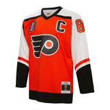 Men's Philadelphia Flyers Eric Lindros Mitchell & Ness Orange 1996/97 Captain Patch Blue Line Player Jersey - Pro Jersey Sports